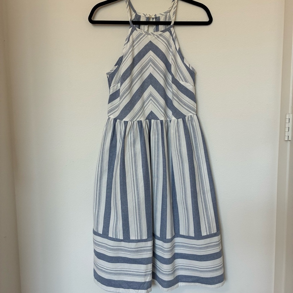 Bailey Blue — Striped Blue and White Women Dress